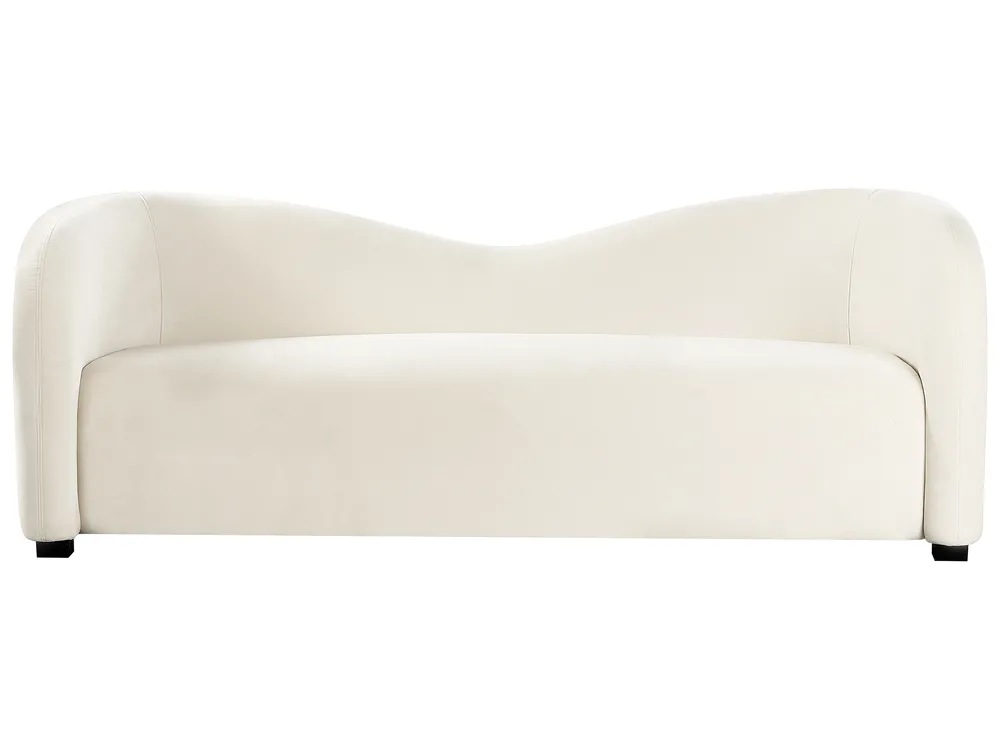 Sofa 3 Seater VELTADA Velvet Off-White