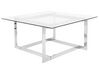Couchtisch CRYSTAL Sicherheitsglas Silber