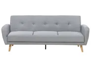 Schlafsofa 3-Sitzer FLORLI Stoff Hellgrau_704155