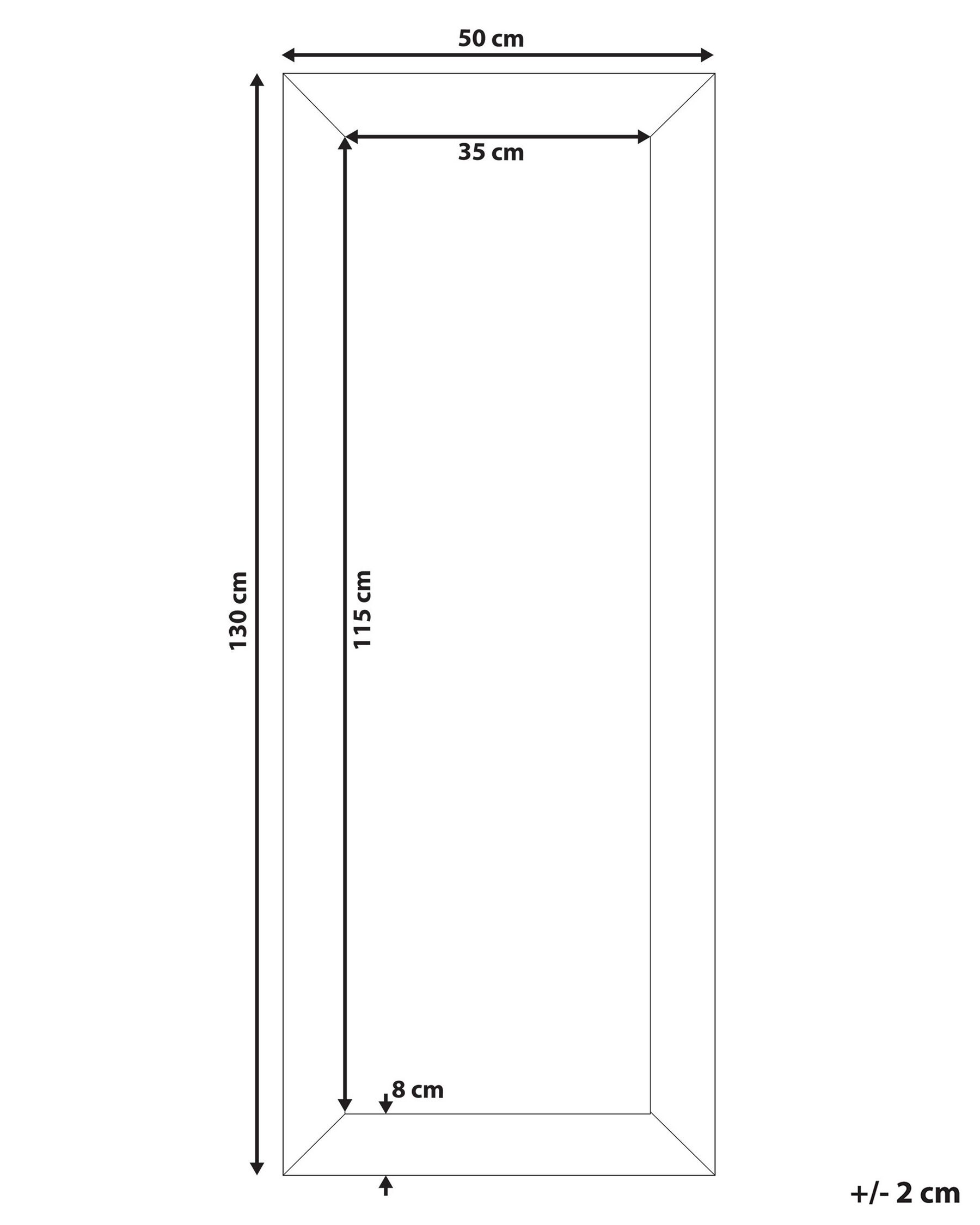 Wandspiegel PLAISIR 50 cm 130 cm Schwarz_757636