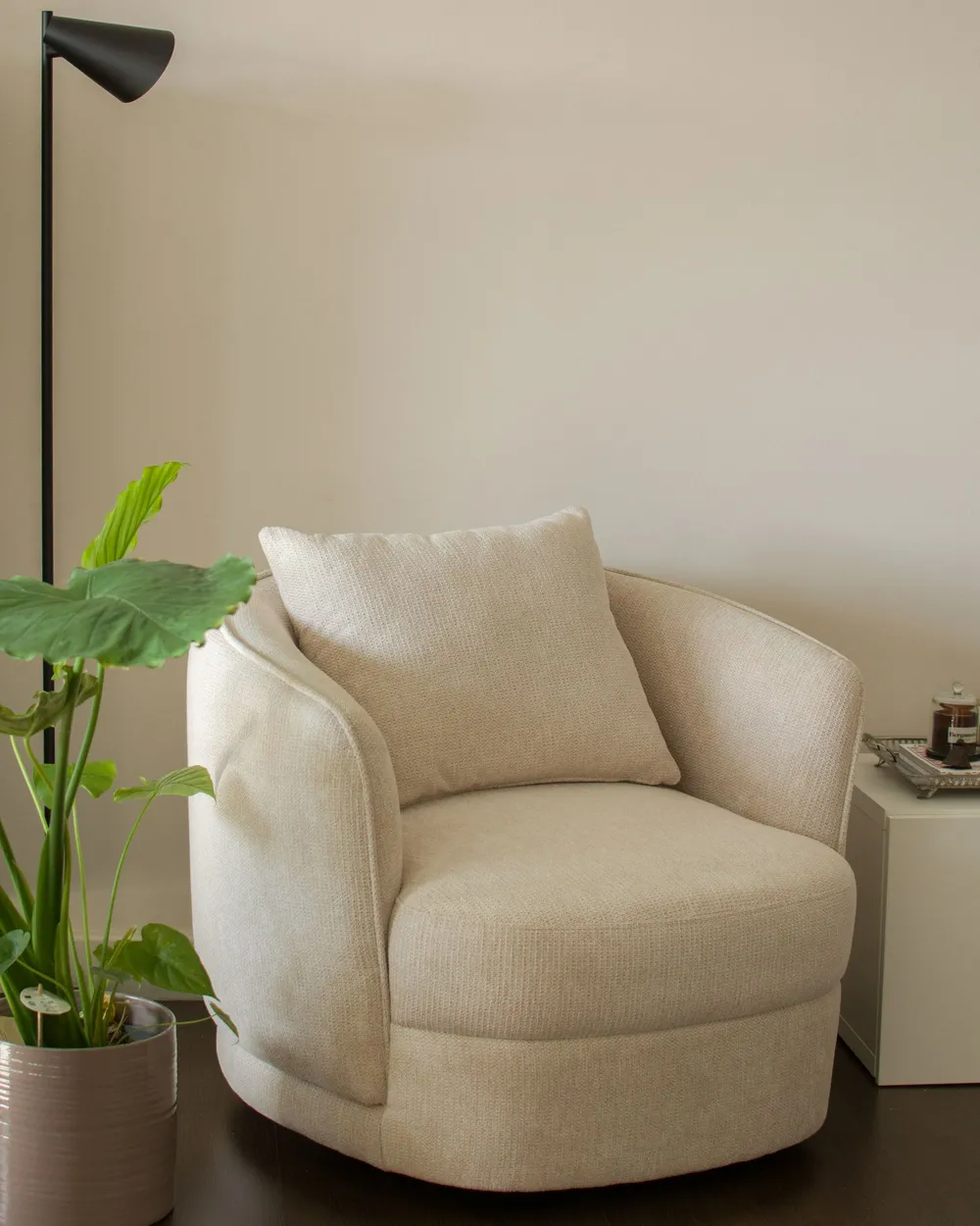 Drehsessel ANDALEN Stoff Hellbeige_977821