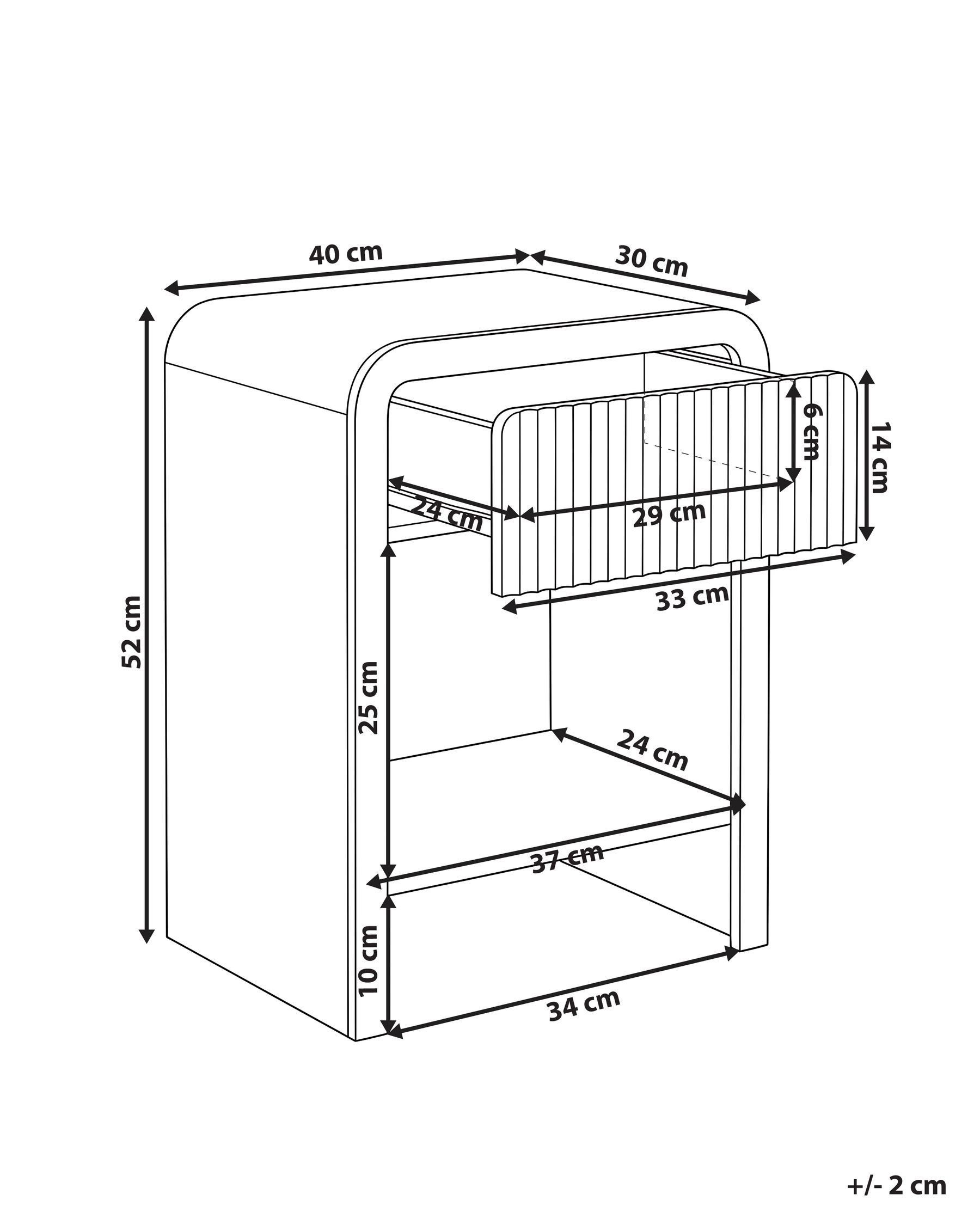 1 Drawer Bedside Table CHARLEVILLE White_1161030