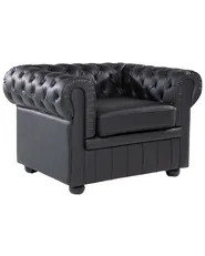 Sessel CHESTERFIELD Echtleder Schwarz_538184