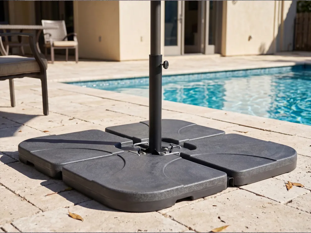 Sonnenschirmfuß CARIA Quadratisch Schwarz 9 kg