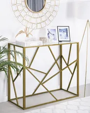 Console Table ORLAND Glass Gold_744302