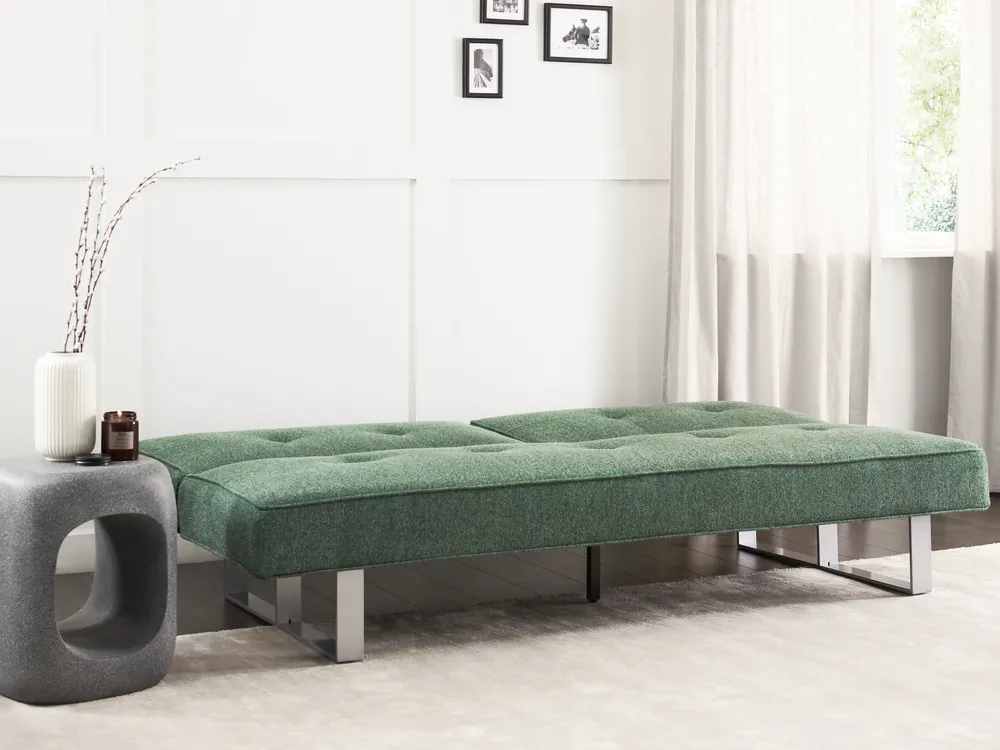 Sofa Bed 3 Seater DUBLIN Fabric Green_923326