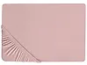 Spannbettlaken HOFUF 160 x 200 cm Baumwolle Rosa