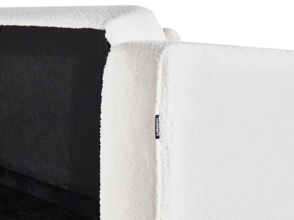 Eckschlafsofa 4-Sitzer VADSO Bouclé Cremeweiß rechtsseitig_959058