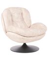 Drehsessel NOLVIK Samtstoff Hellbeige