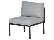 Lounge Set mit Tisch 5-Sitzer SKALA Metall Dunkelgrau_934687