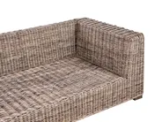 Garten Ecksofa mit Ottomane 5-Sitzer RINELLA Rattan Grau_967729