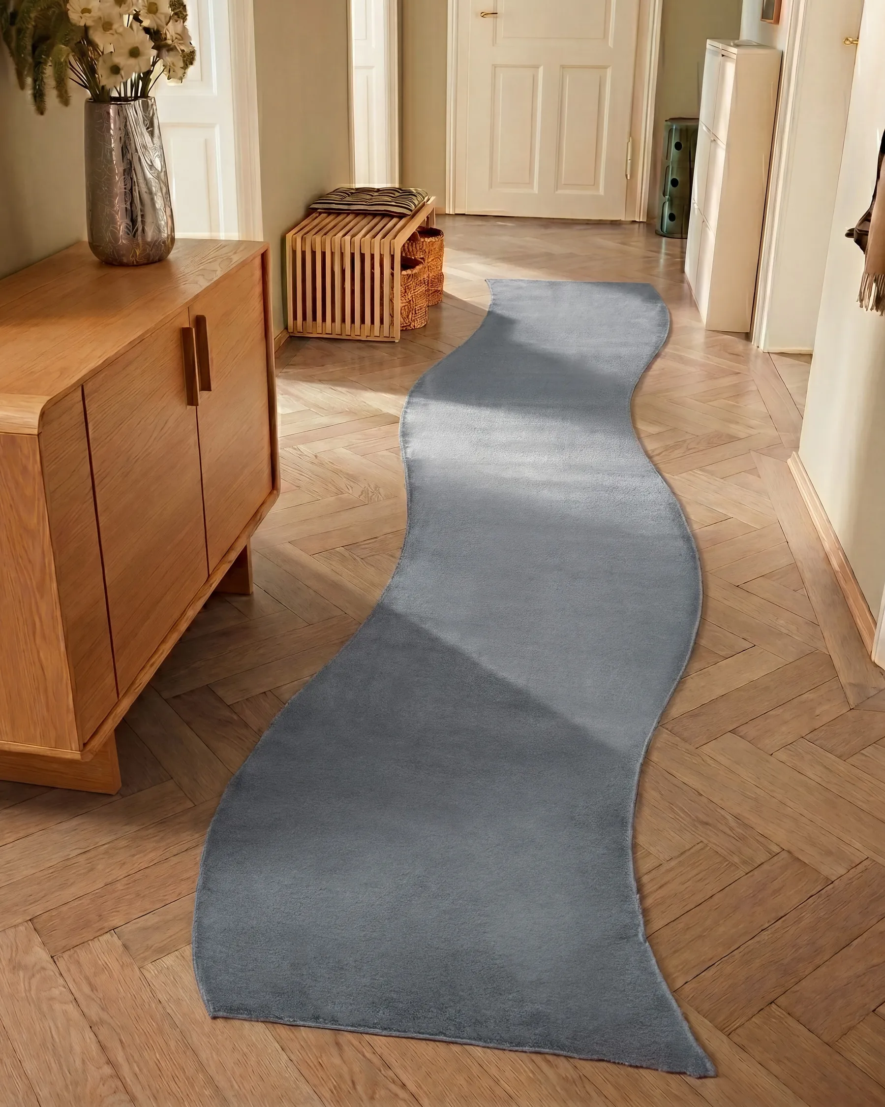 Rug TANGRA Dark Grey 80 x 300 cm_1085826