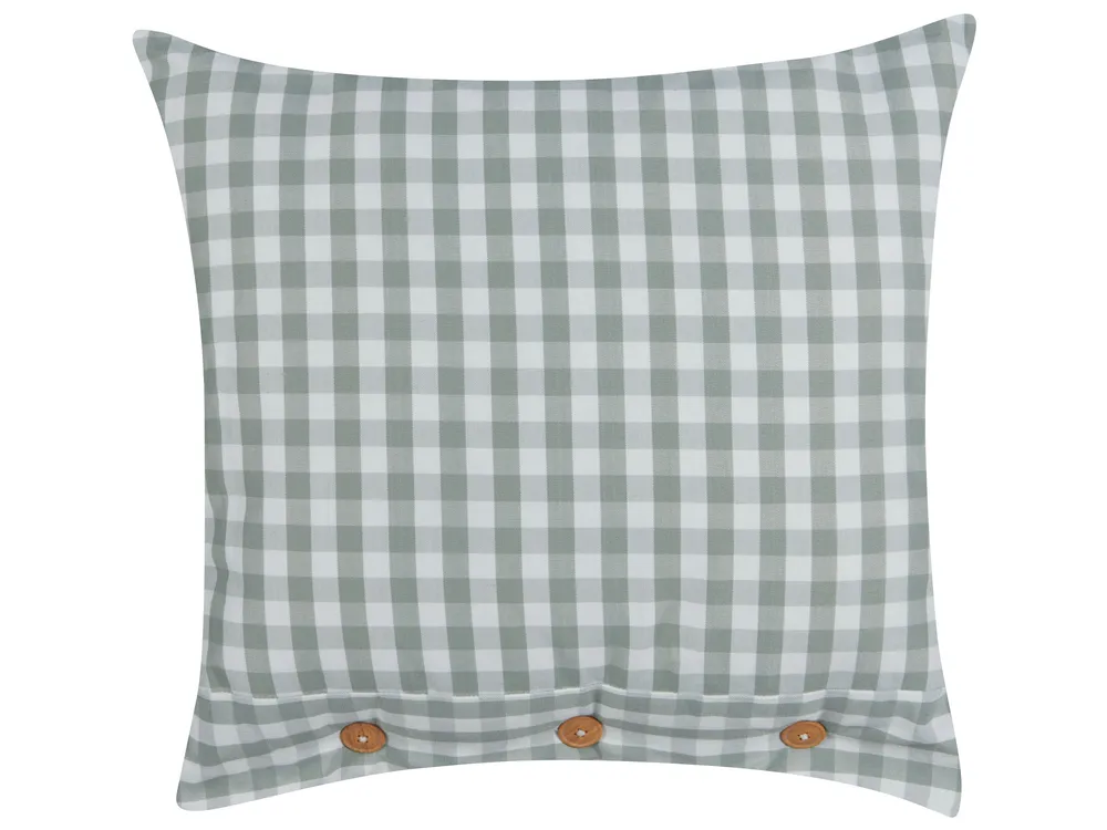 Set of 2 Decorative Cushions TALYA 45 x 45 cm Mint Green Checked_902063