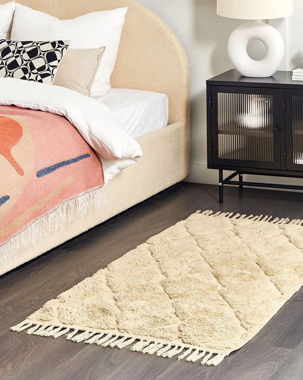 Teppich SANLIURFA Beige 80 x 150 cm Baumwolle_1080841