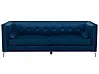 Sofa 3-Sitzer AVALDSENES Samtstoff Marineblau