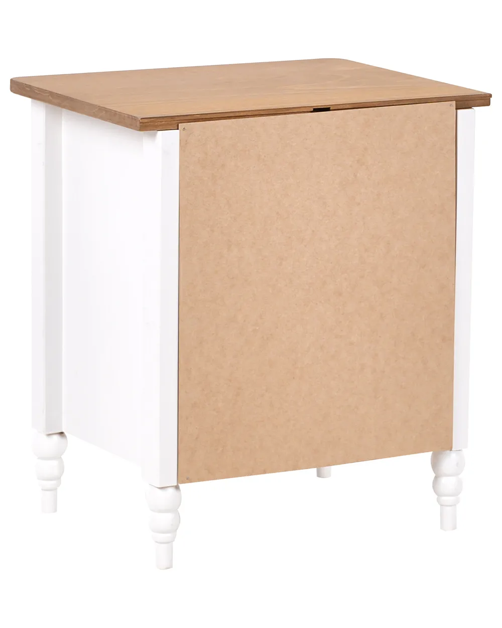 2 Drawer Bedside Table SHILLINGTON Pine Wood Brown/ White_966314