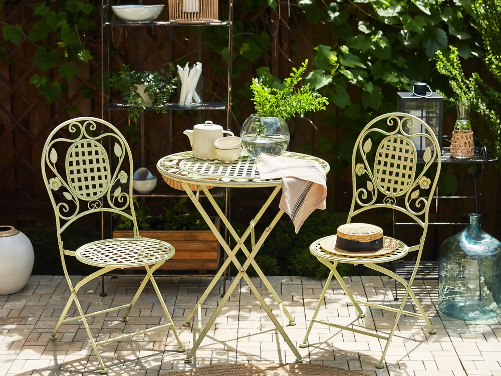Bistro Set klappbar BIVIO Metall Hellgrün