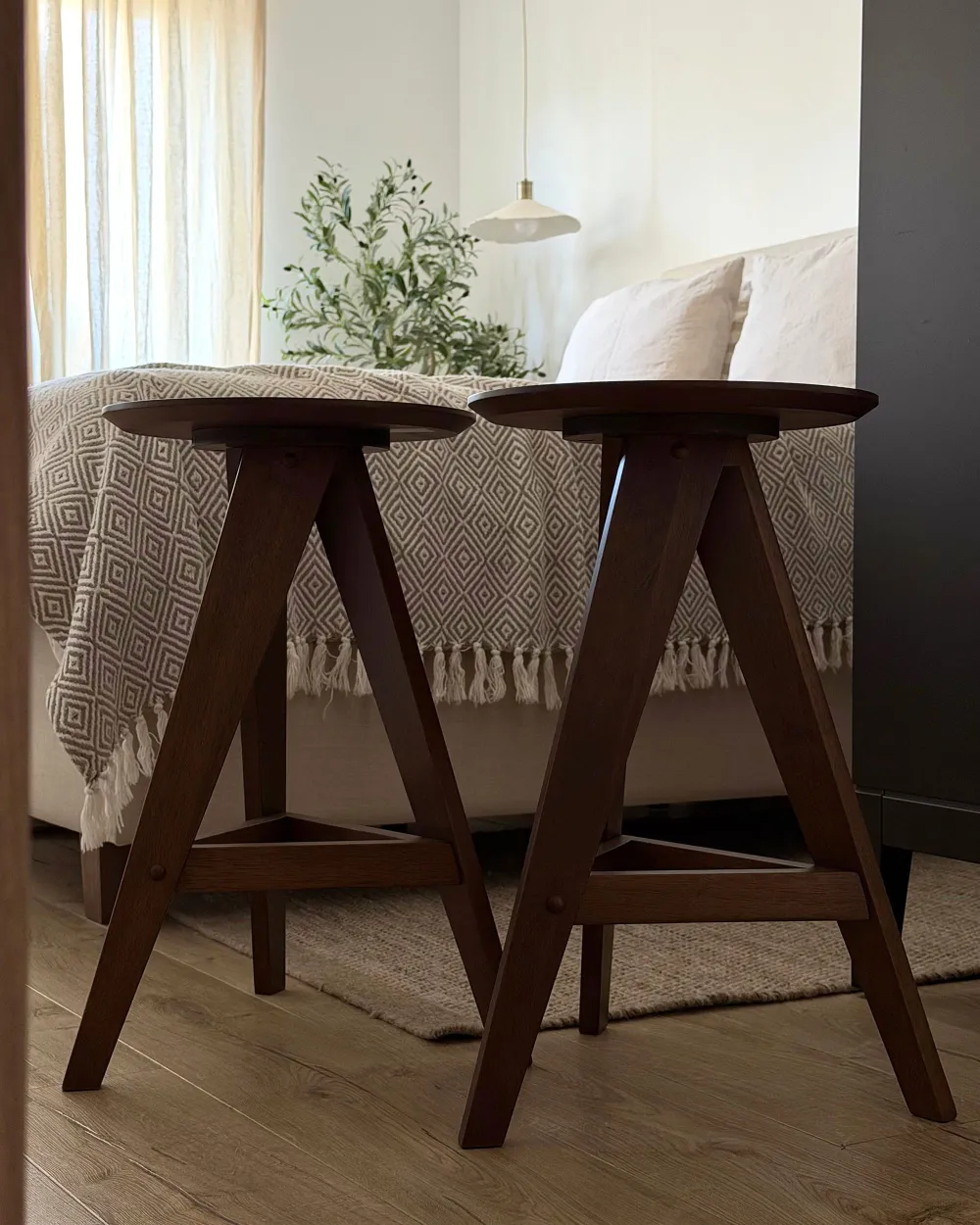 Set mit 2 Barhockern AROMA Holz Braun_1177708