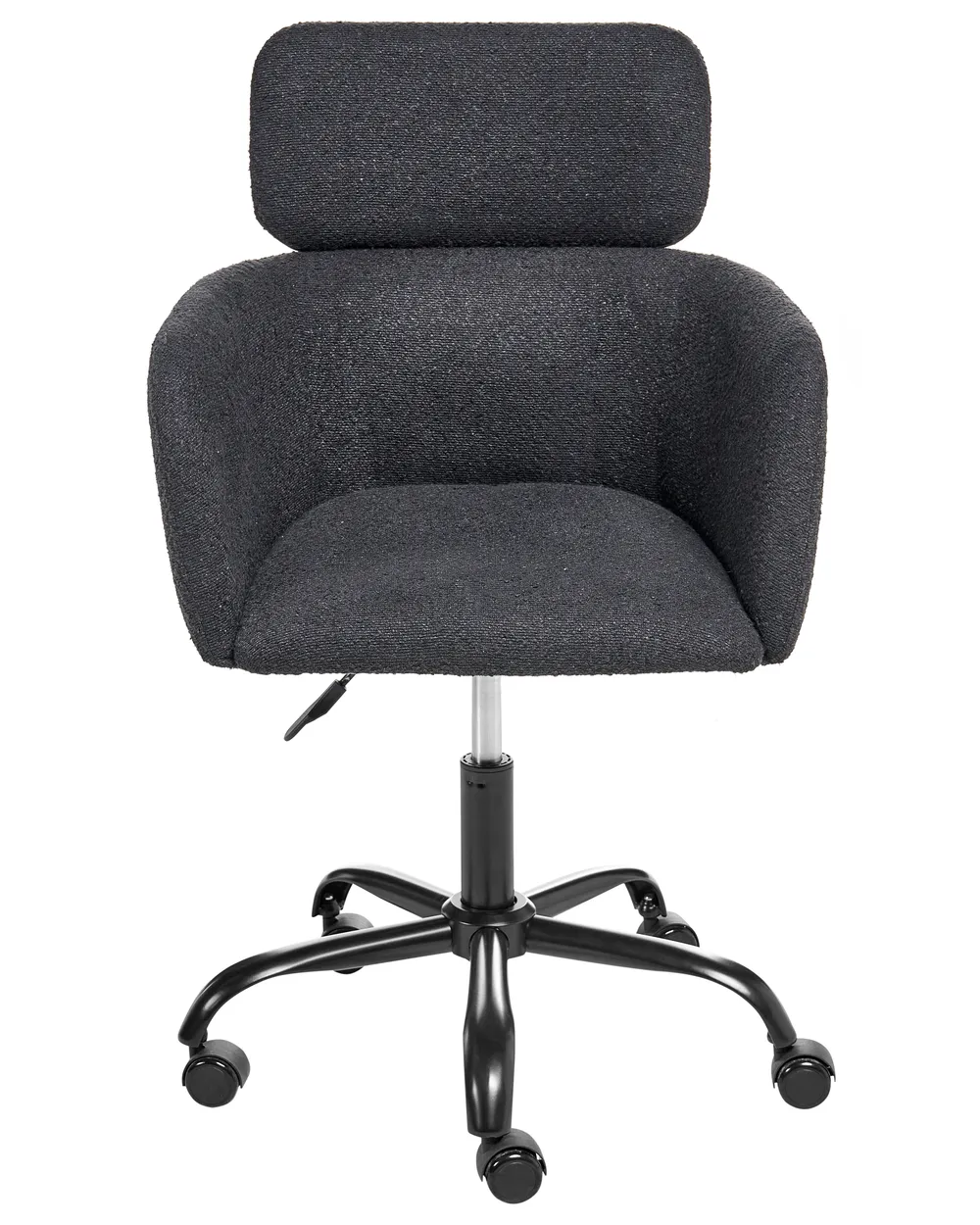 Desk Chair ALENA Boucle Black_996378