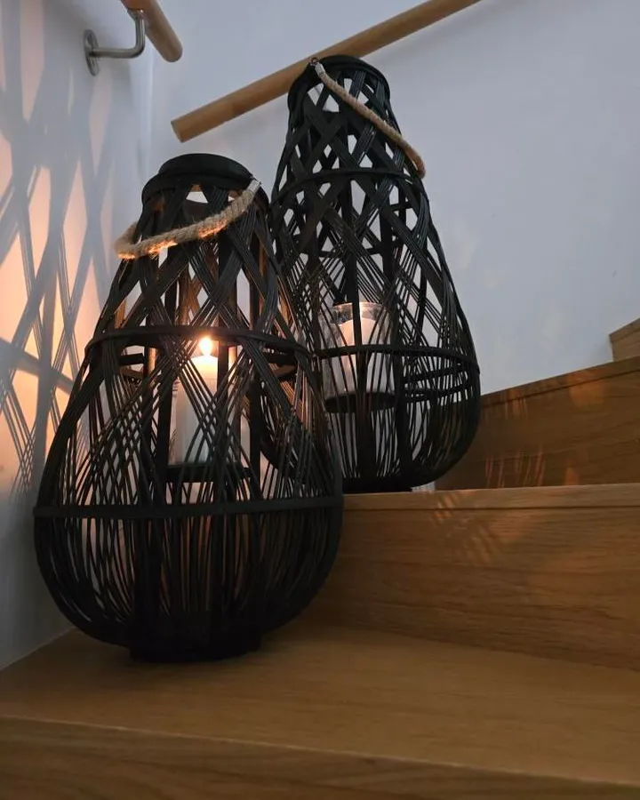 Lantern TONGA 56 cm Bamboo Black_942834