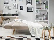 Schlafsofa 2-Sitzer INGARO Stoff Beige_711874