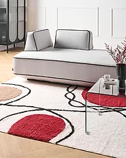 Teppich BOLAT Beige 160 x 230 cm Baumwolle_1180185