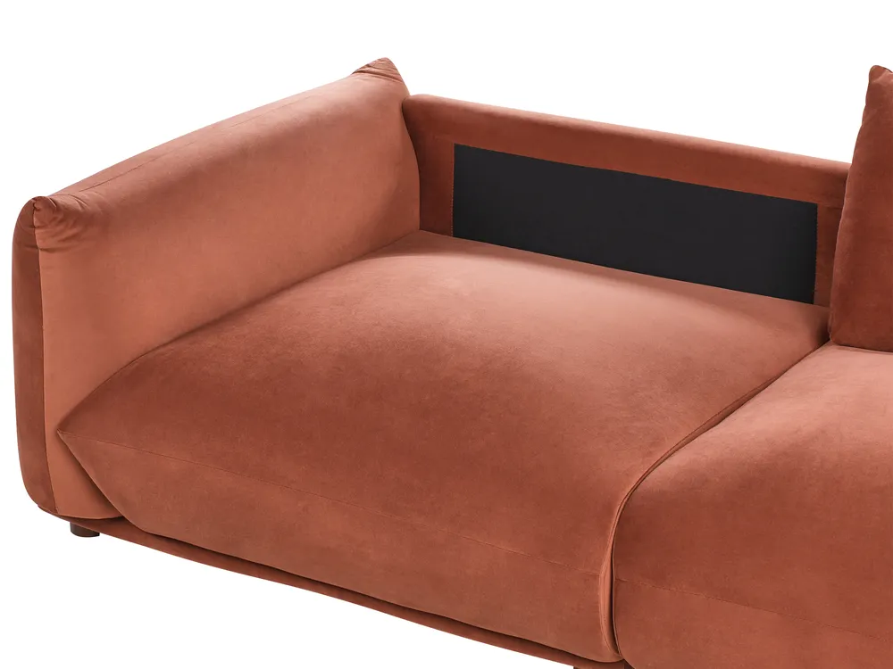 Sofa Set 5-Sitzer LUVOS Samtstoff Goldbraun_972154