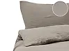 Bettwäsche-Set SUMNER 150 x 200 cm Baumwollmusselin Taupe