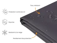 Bâche de protection CHUVA 275 cm 230 cm 70 cm Noir_985417