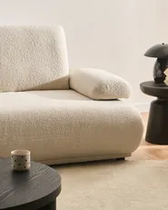 Sofa 2-Sitzer NACKA Bouclé Cremeweiß_1056791