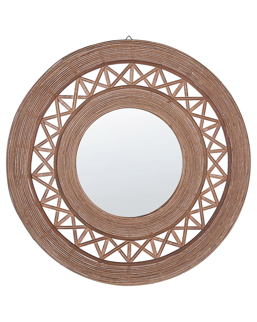 Ogledalo CACOMA 62 cm 62 cm Bambusovo drvo Smeđi