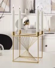 Kerzenständer MINDORO 23 cm Metall Gold_1079752