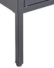 Glazen vitrinekast FOXTON 80 cm Metaal Zwart_850357