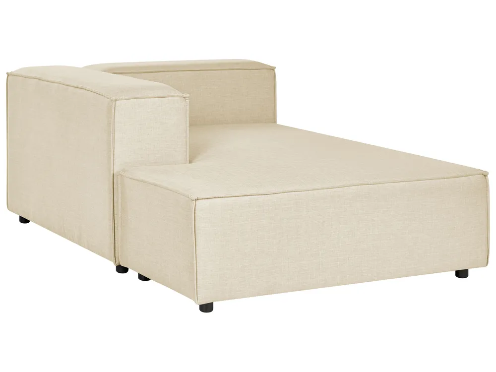 Modular Corner Sofa 2 Seater APRICA Faux Linen Beige Right Hand_856940