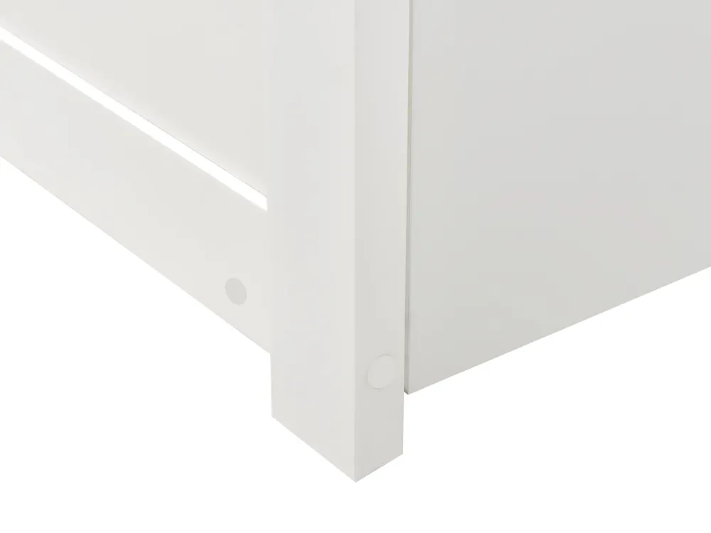 Bett mit 2 Schubladen OLENDON Kiefernholz Weiß 180 x 200 cm_954907
