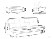 Schlafsofa 3-Sitzer LEEDS Stoff Bunt_764863