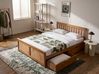 Bett mit 2 Schubladen OLENDON Kiefernholz Braun 140 x 200 cm