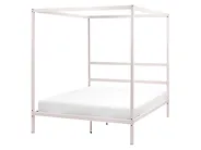 Himmelbett Metall LESTARDS 140 x 200 cm Hellbeige_1165373
