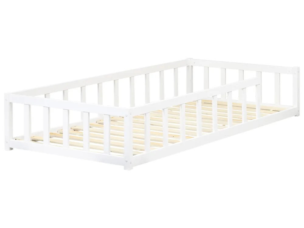Kids Bed Pine Wood MEYMAC 90 x 200 cm (EU Single) White_970817