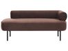 Rechtsseitige Chaiselongue MIRMANDE Samtstoff Dunkelbraun