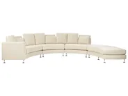 Canapé arrondi 7 places ROTUNDE Tissu Beige_950166