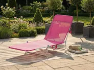 Sonnenliege KASTORIA mit Relaxfunktion Metall Fuchsia_1031950