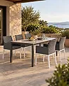 Gartenstuhl 6er Set BACOLI Stoff Dunkelgrau