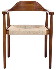 Lot de 2 chaises de salle à manger OAKDALE Bois Marron foncé/beige_985731