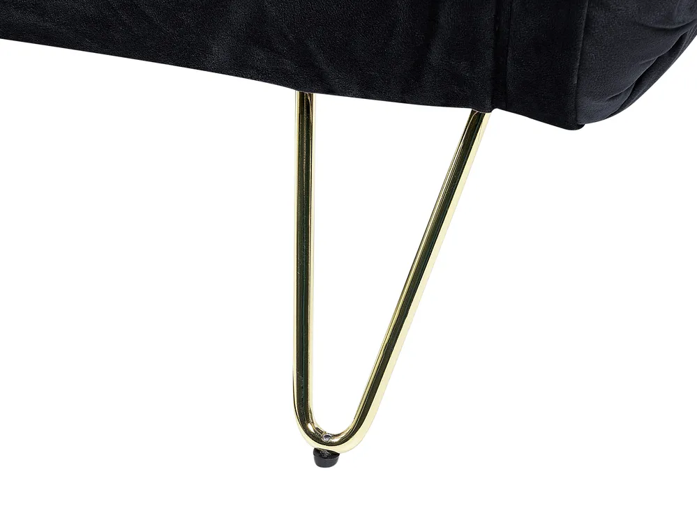 1-Sitzer Schlafsofa VESTFOLD Samtstoff Schwarz_851003