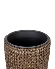 Set of 2 Plant Pots CEDRUS 37/45 cm PE Rattan Brown_914474
