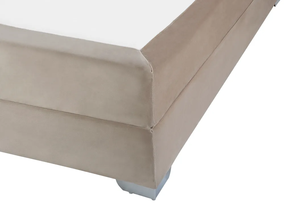 Boxspringbett Samtstoff CONSUL 180 x 200 cm Hellbeige_736389