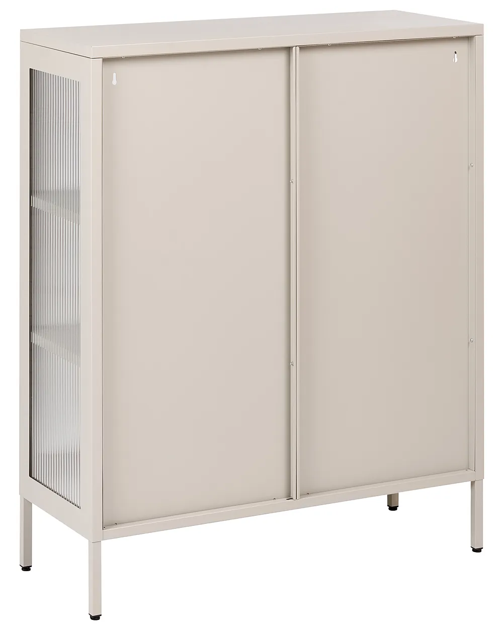 Vitrine mit Glastüren HARLYN  90 cm Metall Beige_1156533