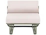 Garden Lounge Set with Table and Ottoman 3 Seater CAMEROTA  Metal Green_1156444