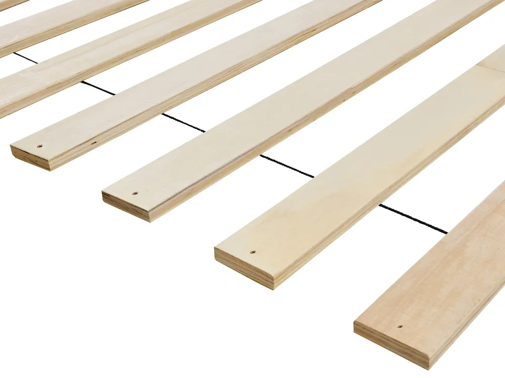 Bett mit Lattenrost Holz BOISSET 120 x 200 cm Dunkelbraun_1113792